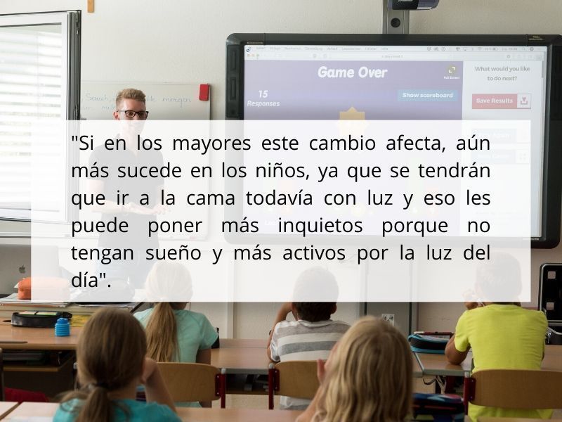 cambio hora niños